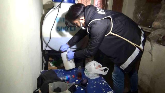 Diyarbakır’da sahte içki imalathanesine baskın, 5 gözaltı