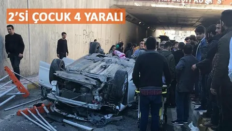 Diyarbakır’da taziye dönüşü kaza: 2’si çocuk, 1’i ağır 6 yaralı