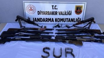 Diyarbakır’da operasyonda silah ve mühimmat ele geçirildi