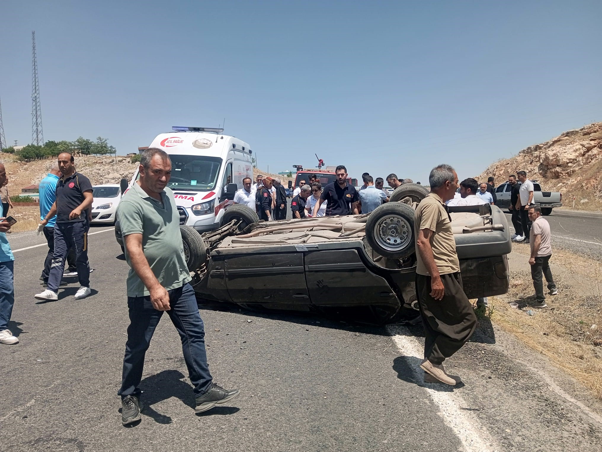 Diyarbakır-Ergani Yolunda Takla Atan Araç Kazasında 1 Yaralı