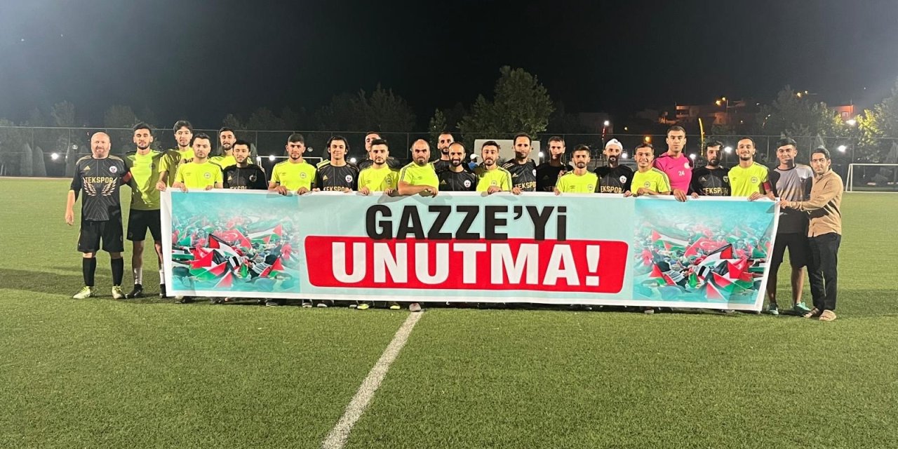 Diyarbakır’da futbol turnuvasında ‘Gazze’yi unutma’ mesajı