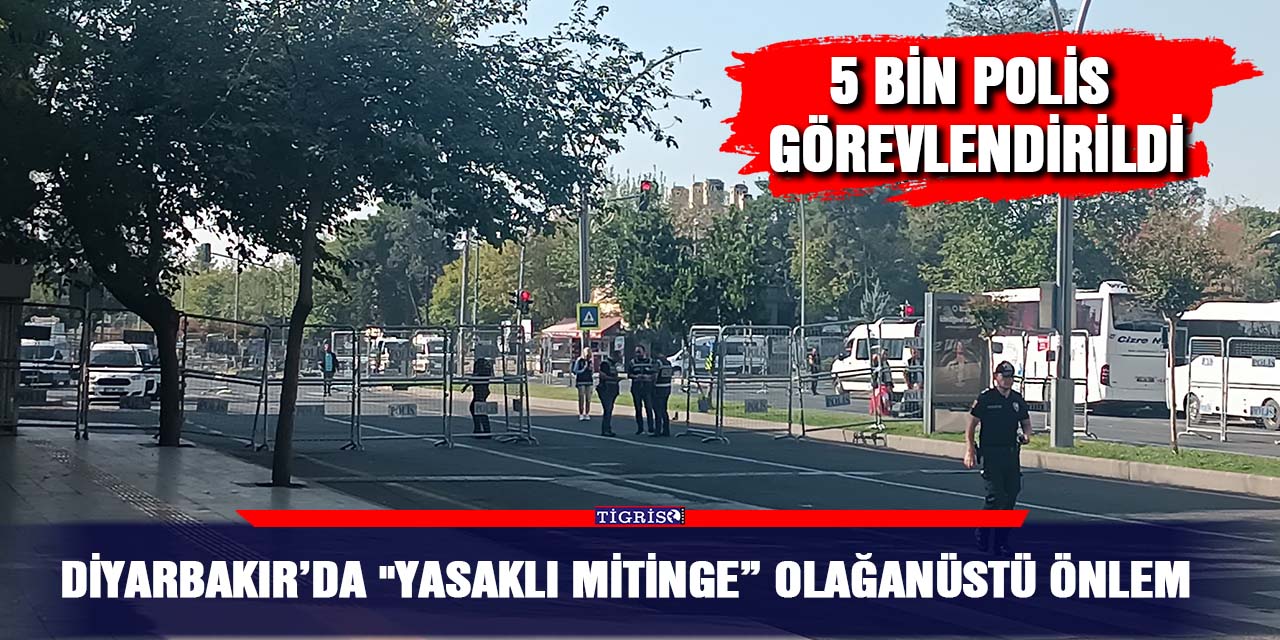 Diyarbakır’da “yasaklı mitinge” olağanüstü önlem