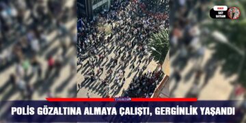 Polis gözaltına almaya çalıştı, gerginlik yaşandı