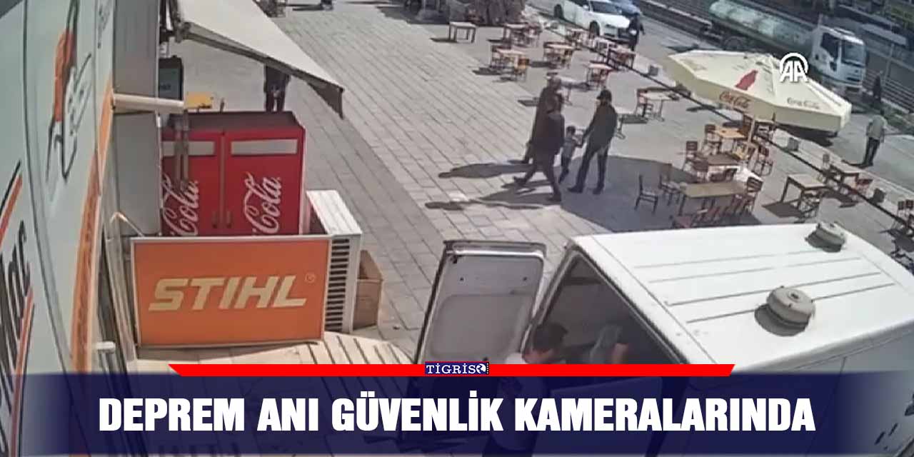 Deprem anı güvenlik kameralarında