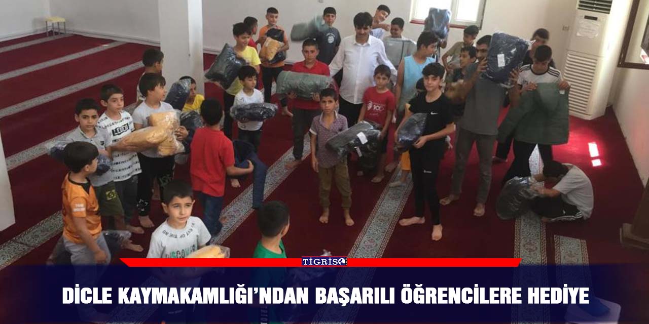 Dicle Kaymakamlığı’ndan başarılı öğrencilere hediye