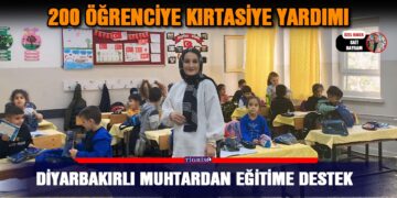 Diyarbakırlı muhtardan eğitime destek