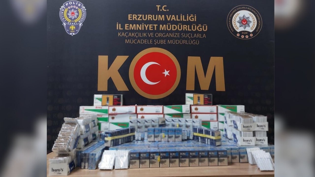 Erzurum’da 701 paket kaçak sigara ele geçirildi