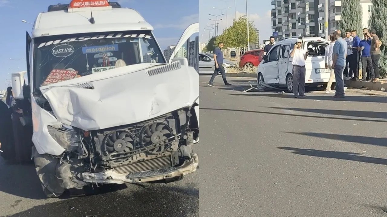 Diyarbakır’da yolcu minibüsleri kaza yaptı