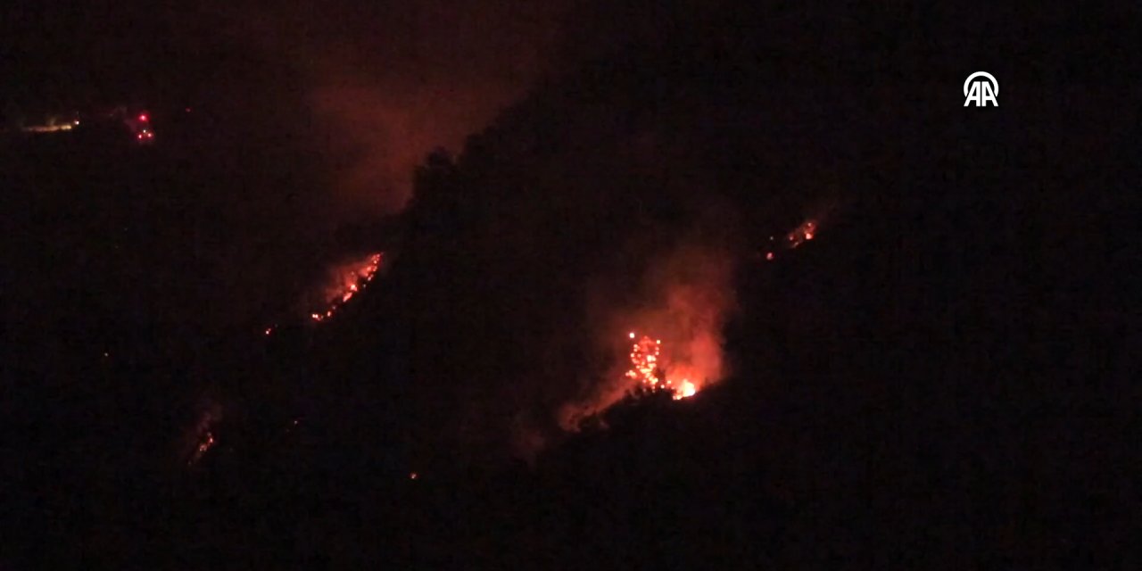 Hatay’da orman yangını söndürülemedi