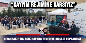 Diyarbakır’da açık havada belediye meclis toplantısı