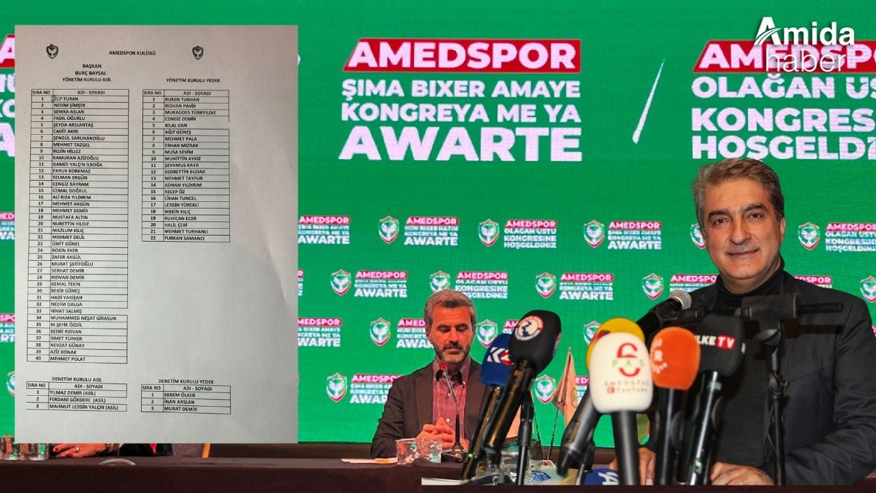 İşte Amedspor’un yeni yönetimi ve İstişare Kurulu üyeleri